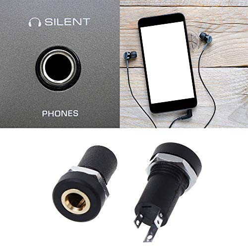 Ximimark 4pcs 3.5mm Audio Video Connector with Nut - Black - Image 5