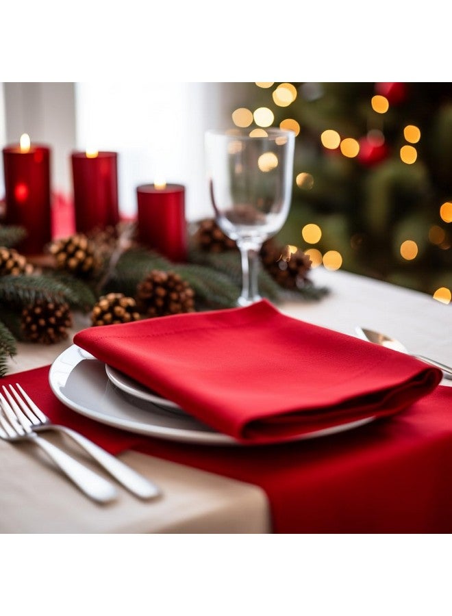 قطن كرافت مناديل عيد الميلاد الحمراء من كوتون كرافت - عبوة من 12 منديل عشاء قطني 100% - مناديل مائدة لحفلات عيد الميلاد والخريف وعيد الشكر والاحتفالات والهدايا طوال العام - منديل مائدة ناعم قابل للغسل وإعادة الاستخدام - 18 × 18 - Image 2