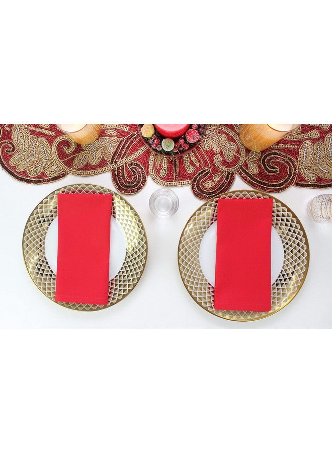 قطن كرافت مناديل عيد الميلاد الحمراء من كوتون كرافت - عبوة من 12 منديل عشاء قطني 100% - مناديل مائدة لحفلات عيد الميلاد والخريف وعيد الشكر والاحتفالات والهدايا طوال العام - منديل مائدة ناعم قابل للغسل وإعادة الاستخدام - 18 × 18 - Image 4