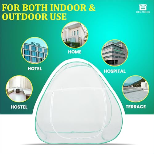 BTAG Mosquito Net for Single Bed, 6 Feet x 4 Feet | Premium Machardani, Tent-Style Foldable Design, Strong & Durable, Corrosion Resistant Insect Protection for Home Use. (6x6_Green) - Image 5