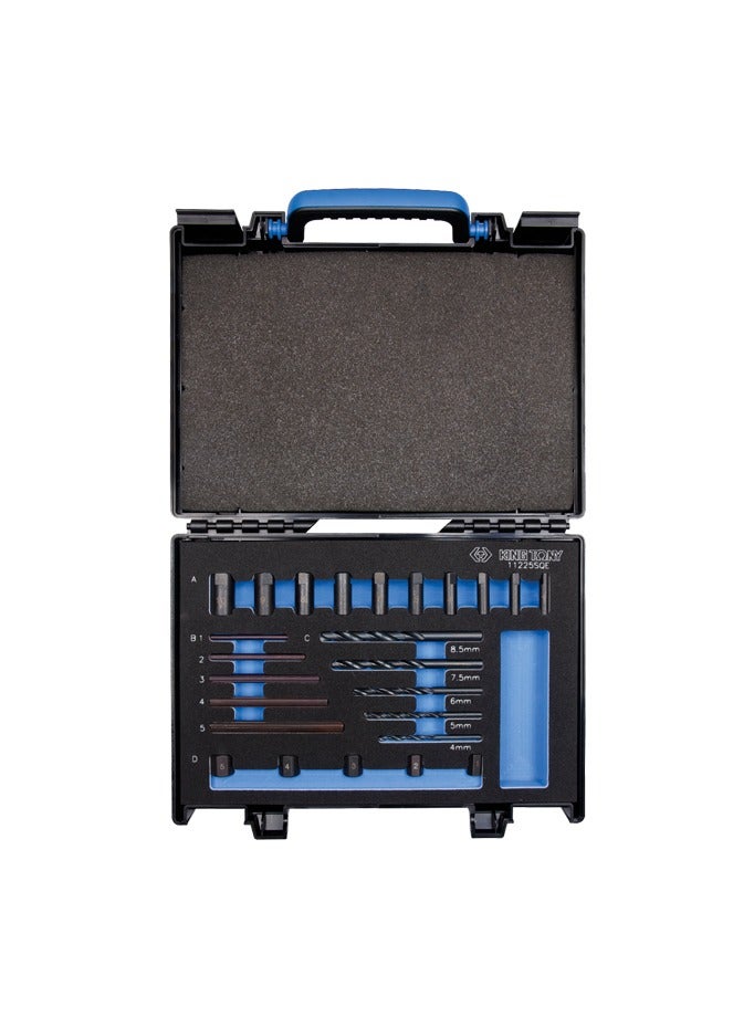 King Tony 25‑Piece Easy Out Screw Extractor Set with Guides – Model 11225SQ Professional Kit - Image 1