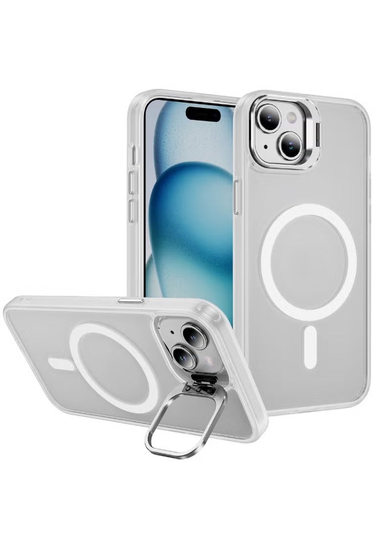 Rock Pow For iPhone 15 Plus Case Compatible with MagSafe Shock Proof-Grade Protective Case Built-In Stash Stand Phone Case Scratch-Resistant Back Cover Classic Seriesr - Image 1