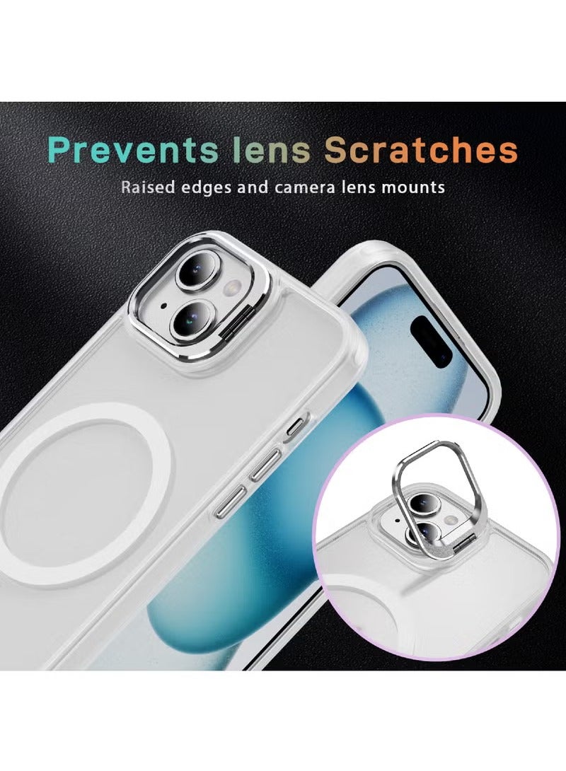 Rock Pow For iPhone 15 Plus Case Compatible with MagSafe Shock Proof-Grade Protective Case Built-In Stash Stand Phone Case Scratch-Resistant Back Cover Classic Seriesr - Image 4