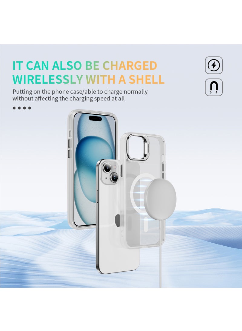 Rock Pow For iPhone 15 Plus Case Compatible with MagSafe Shock Proof-Grade Protective Case Built-In Stash Stand Phone Case Scratch-Resistant Back Cover Classic Seriesr - Image 3