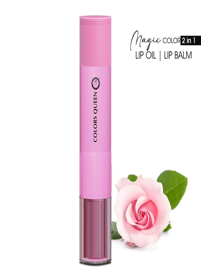 Colors Queen Magic Color 2 in1 Lip Balm & Lip Oil – Pink Rose, 4.5g | Nourishing & Moisturizing Lip oil for Dry and Chapped Lips | Tinted Lip Balm for Women Enriched with Shea Butter & Vitamin E - Image 3