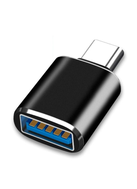 Black Type-C adapter with USB port