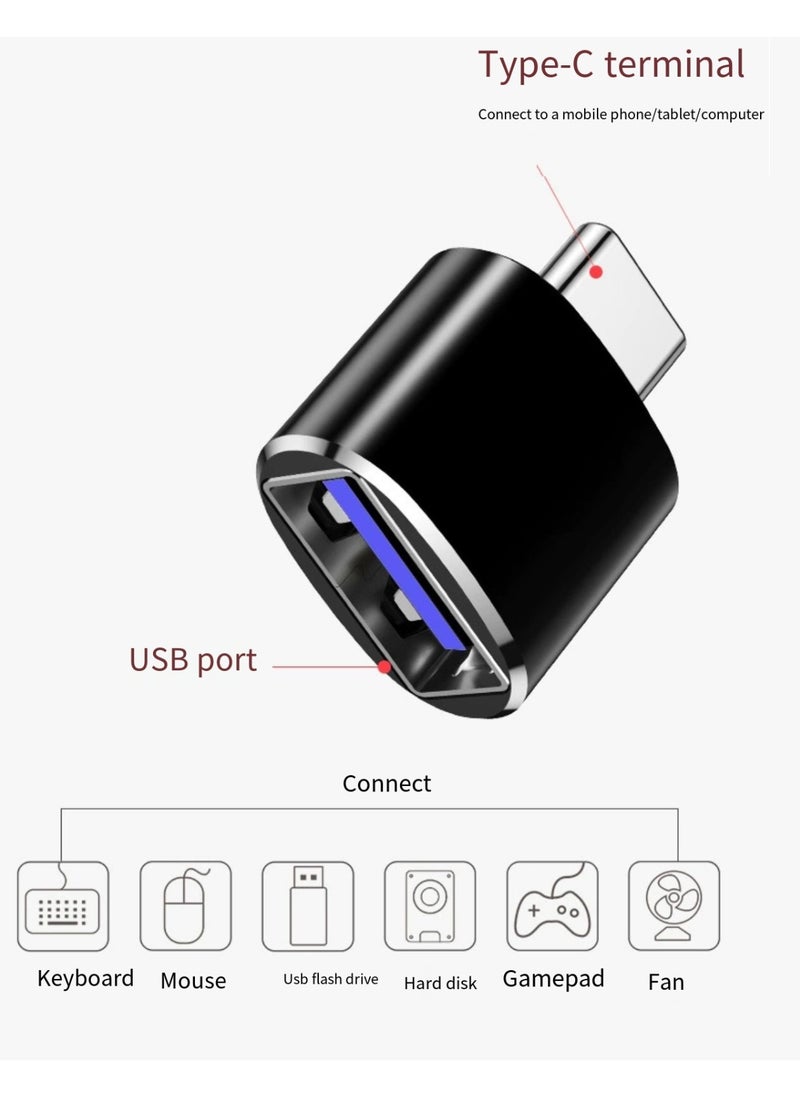 aoba - Black Type-C adapter with USB port - Image 1