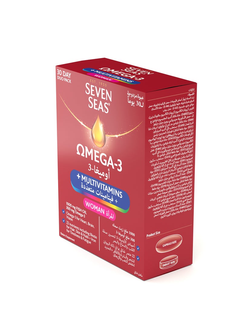 Sevenseas Omega-3 & M-Vit Women – Multivitamin with Omega-3 for Women’s Health, Energy, Skin & Immunity Support - Image 2