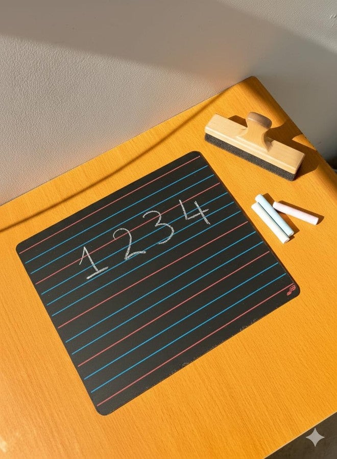 Toodles Learnings Chalkboard Drawing Pad – Blackboard Slate with Lines & Squares for Kids (Without Chalk) - Image 5