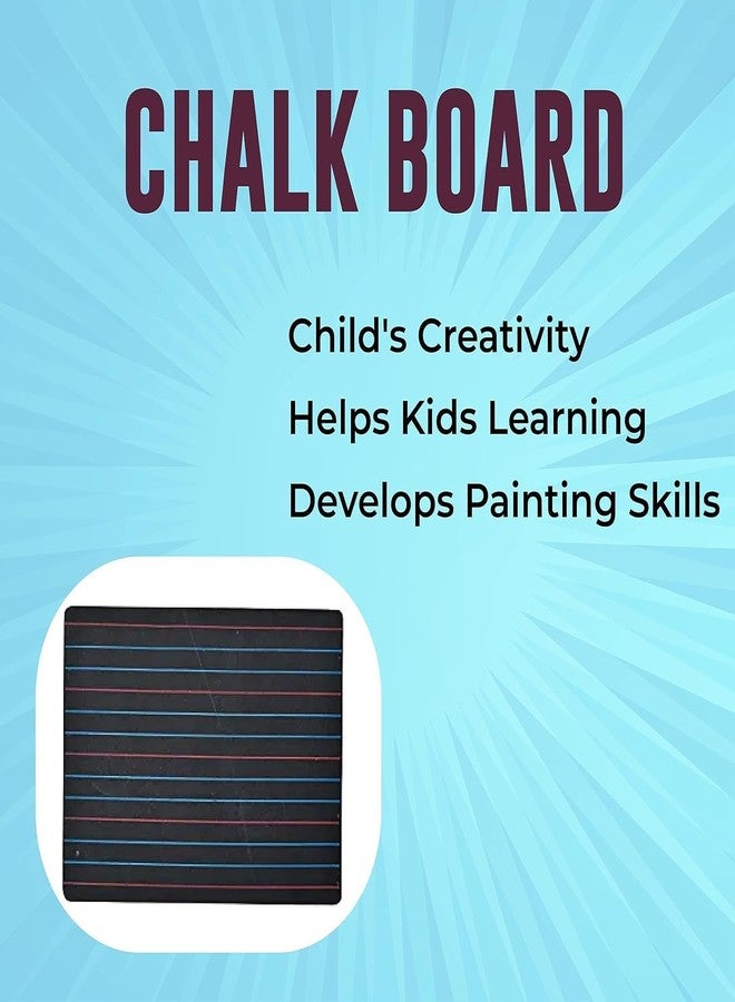 Toodles Learnings Chalkboard Drawing Pad – Blackboard Slate with Lines & Squares for Kids (Without Chalk) - Image 3