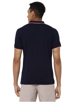 ألين سولي قميص بولو رجالي بقصّة عادية من Allen Solly (ASKPQRGFW82524_Navy_L)  - Image 3