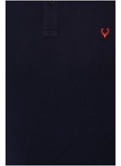 ألين سولي قميص بولو رجالي بقصّة عادية من Allen Solly (ASKPQRGFW82524_Navy_L)  - Image 4