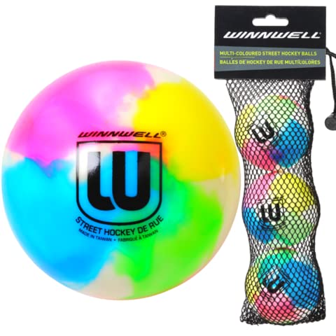 Winnwell Sports Street Hockey Balls Indoor Outdoor Balls with Storage Bag Hockey Gear Ideal for Road or Street Hockey Games 65mm 50 Gram Weight - Image 1