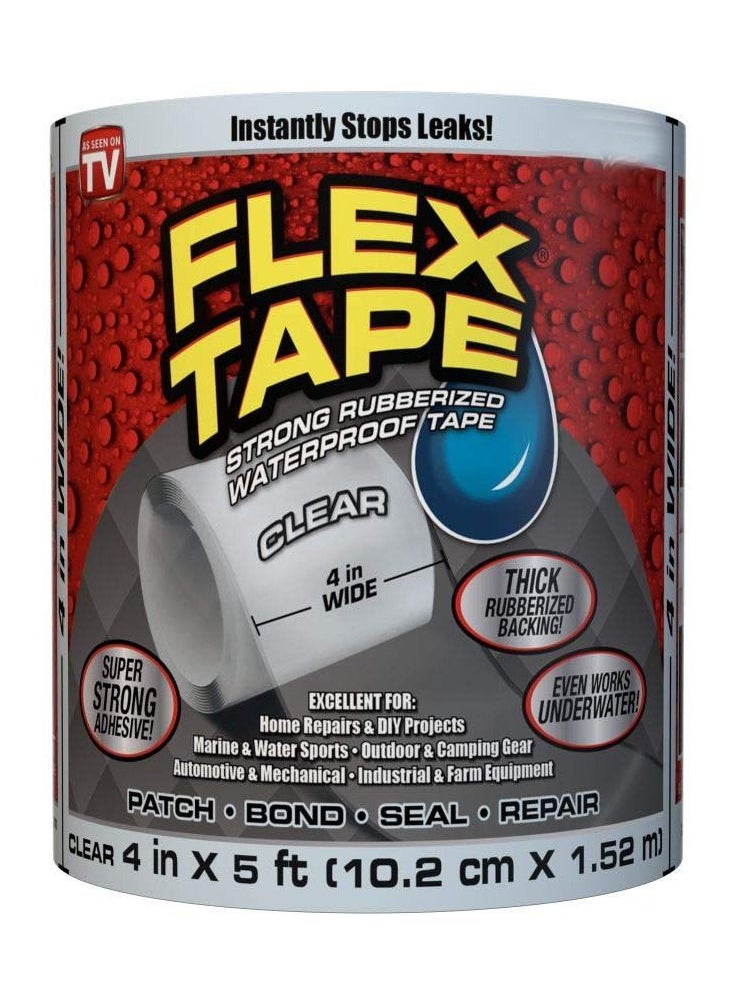FLEX TAPE - Flex Tape Strong Rubberized Waterproof Tape, 4 inches x 5 feet, White - Image 1