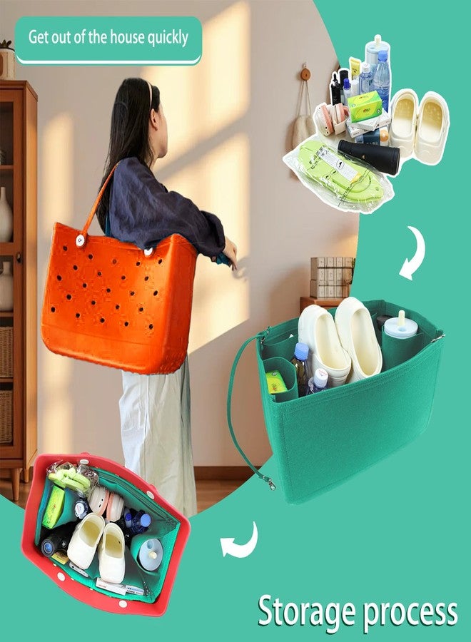 Lckaey ملحقات شاطئ Lckaey لمنظم حقيبة Bogg Bag XL، فاصل تنظيم حقيبة Bogg Bag، حشوة منظم حقيبة Bogg Bag 3018Green-L - Image 4