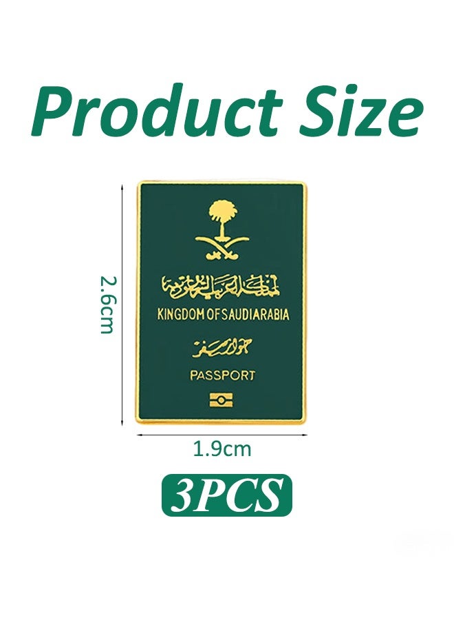 3 Pcs Saudi Arabia Passport Iron Mobile Sticker - Image 2