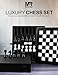 MARBLE RANGE Marble Chess Set for Adults 12 Handmade Black White Board Game with 32 Chess Pieces 2 Extra Queens Storage Box Luxury Travel Game Elegant for Home Decor - Image 4