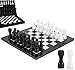 MARBLE RANGE Marble Chess Set for Adults 12 Handmade Black White Board Game with 32 Chess Pieces 2 Extra Queens Storage Box Luxury Travel Game Elegant for Home Decor - Image 2
