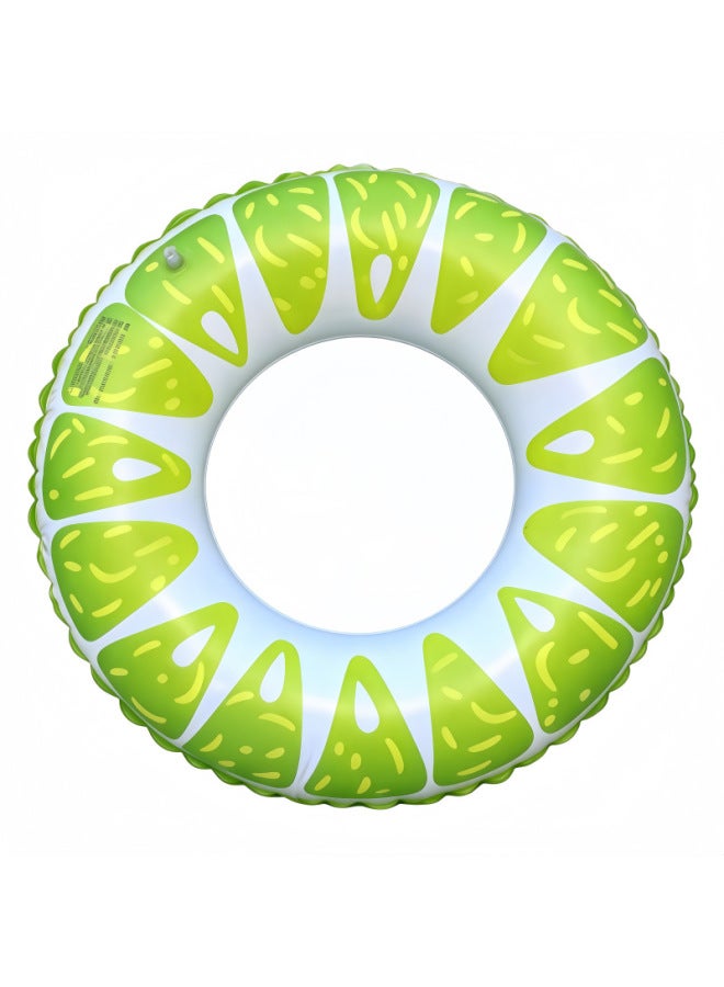 Lime Ring New Summer Watermelon Swimming Ring Pvc Thick Single-layer Best Red Watermelon Ring - Image 1