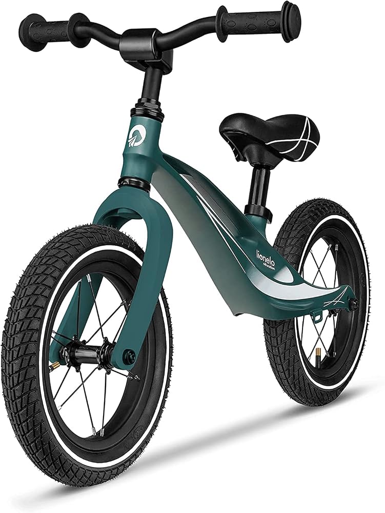 Lionelo Bart Balance Bike from 2 Years up to 30 kg, Magnesium Frame, 12 Inch Wheels, Steering Wheel and Saddle Height Adjustable, Steering Wheel Lock, Footrest, Carry Handle, Ultralight
