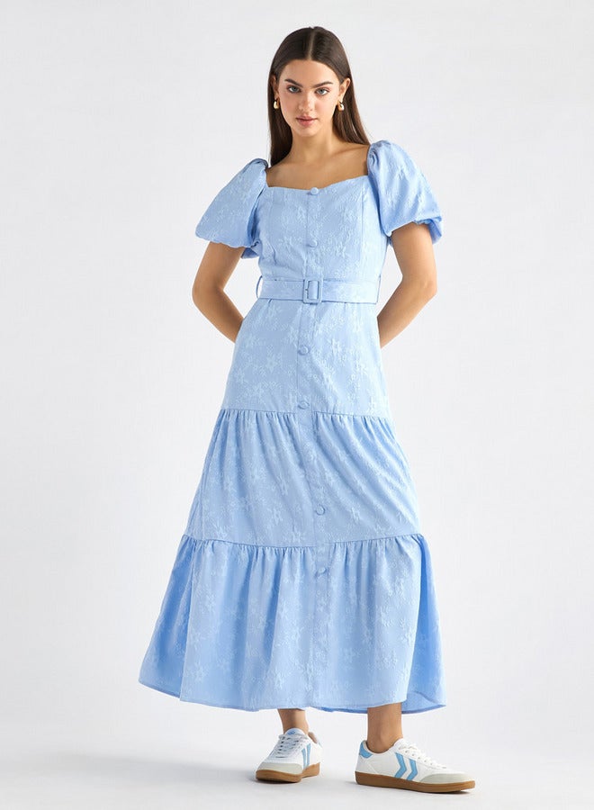 Splash FAV Belted Tiered Dress - Image 1