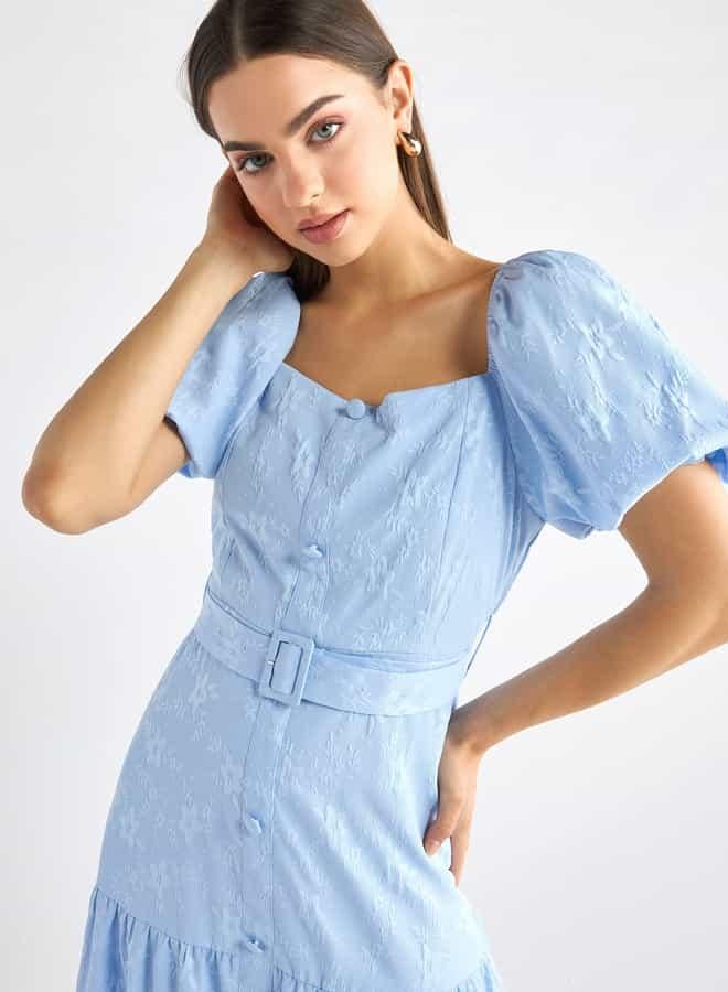 Splash FAV Belted Tiered Dress - Image 4