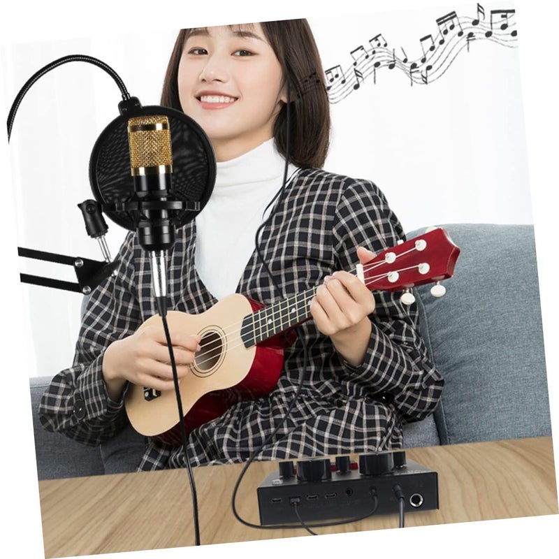 Professional Sound Card Set With Condenser Microphone For Podcasting And Live Music Mixing - Image 4