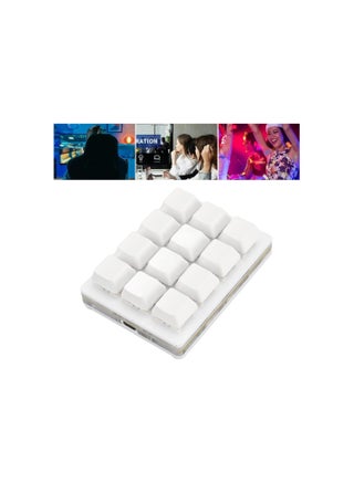 Mechanical Gaming Keyboard, Type C USB, RGB Red Switch Macro Keyboard with Memory Function, Compact for Office, Gaming (White)