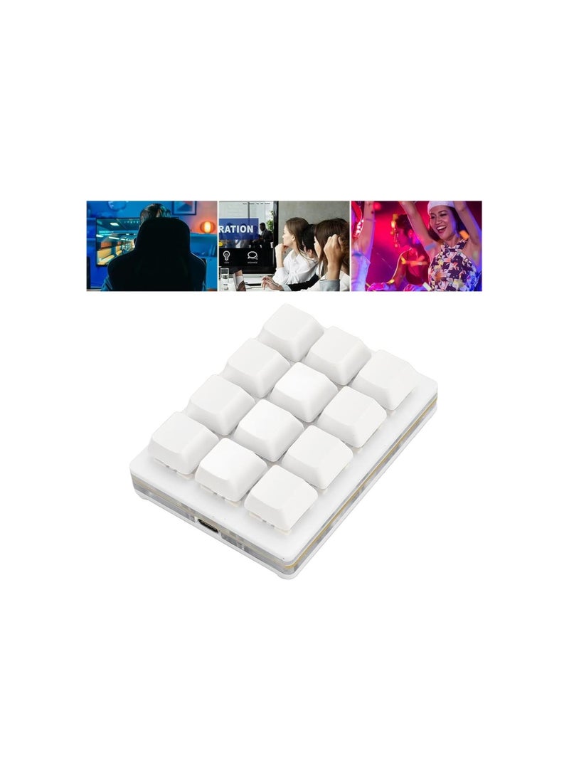 Generic - Mechanical Gaming Keyboard, Type C USB, RGB Red Switch Macro Keyboard with Memory Function, Compact for Office, Gaming (White) - Image 1