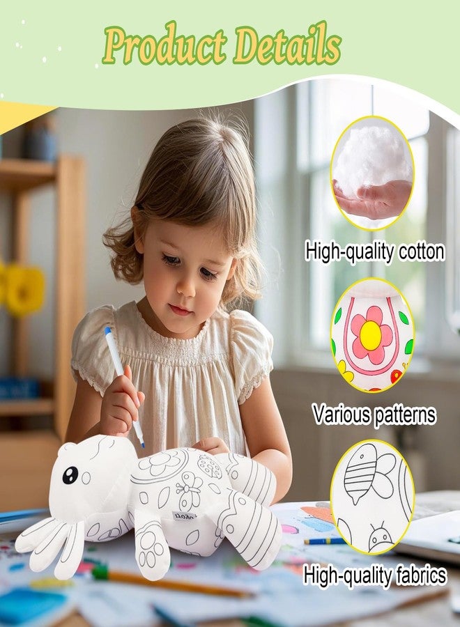IFOYO Coloring Plush Toy with 5 Washable Markers, Creative Axolotl Airbrush Plush, Cute Stuffed Animal Doll for Ages 4-6, Surprise Kids Toy for Nursery Decor, Travel, Playtime, Birthday Gift - Image 5