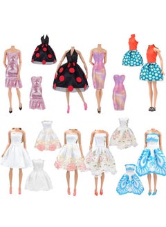 Lot 15Pcs = 5 Sets Fashion Handmade Short Skirt Mini Dress With 10 Pairs Shoes For 11.5-Inch Girl Doll Random Style - pzsku/Z71B038E345137F0EDAB1Z/45/_/1733730162/f2992a7e-b3d8-444d-906a-a0ff72e38958