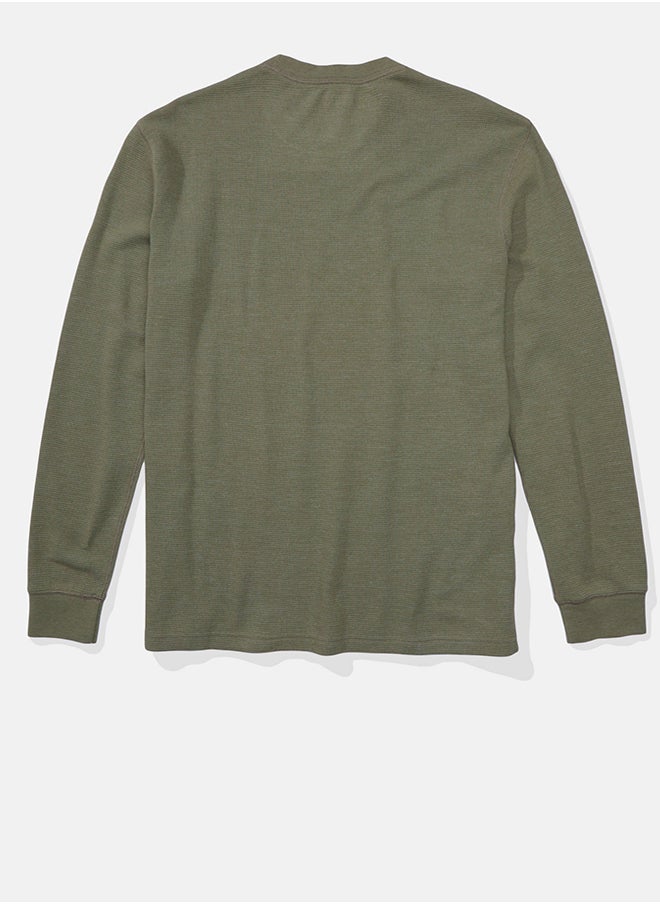 American Eagle - AE Long-Sleeve Thermal T-Shirt - Image 1