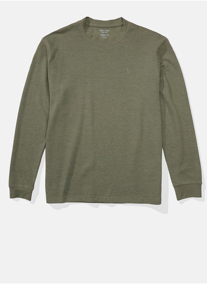 American Eagle - AE Long-Sleeve Thermal T-Shirt - Image 1