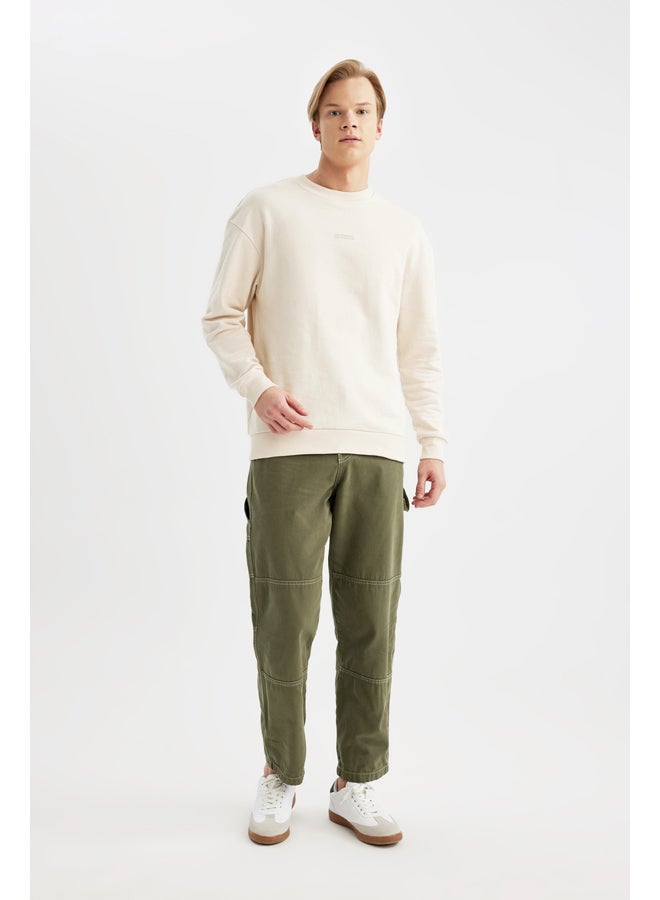 DeFacto Man Boxy Fit Crew Neck Long Sleeve Knitted Sweat Shirt  - Image 4