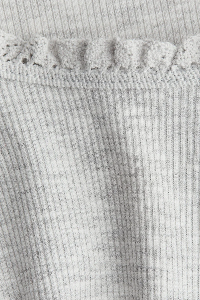 H&M Lace-trimmed top