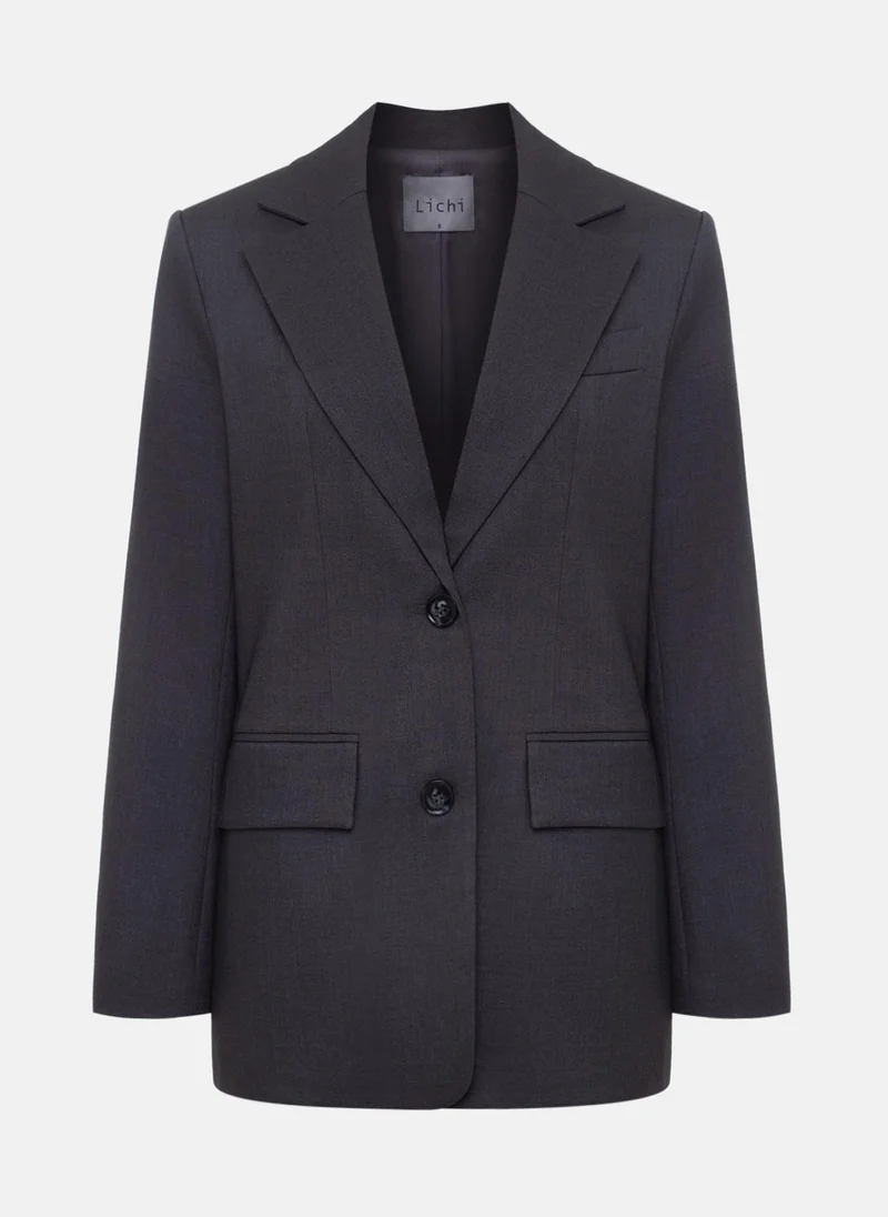 Lichi Straight jacket in suiting fabric