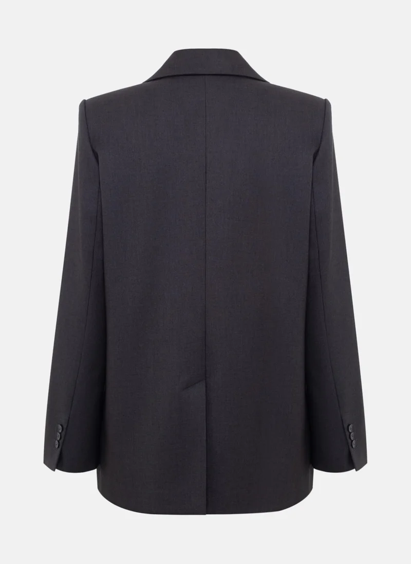 Lichi  Straight jacket in suiting fabric for Women | Best Price UAE