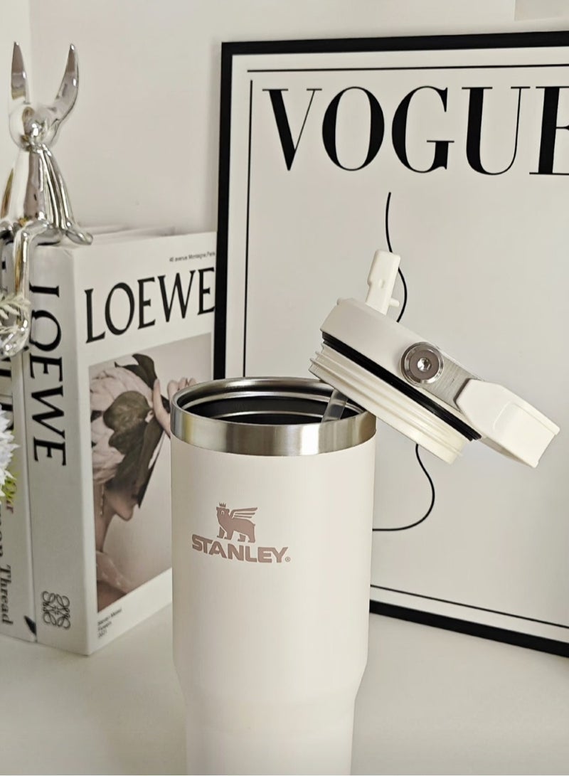 Stanley Stanley Stainless Steel Tumbler - Vacuum Insulated Water Bottle for Home, Office or Car Reusable Cup with Straw Leak Resistant Flip Cold for 12 Hours or Iced for 2 Days, 30oz - Image 2