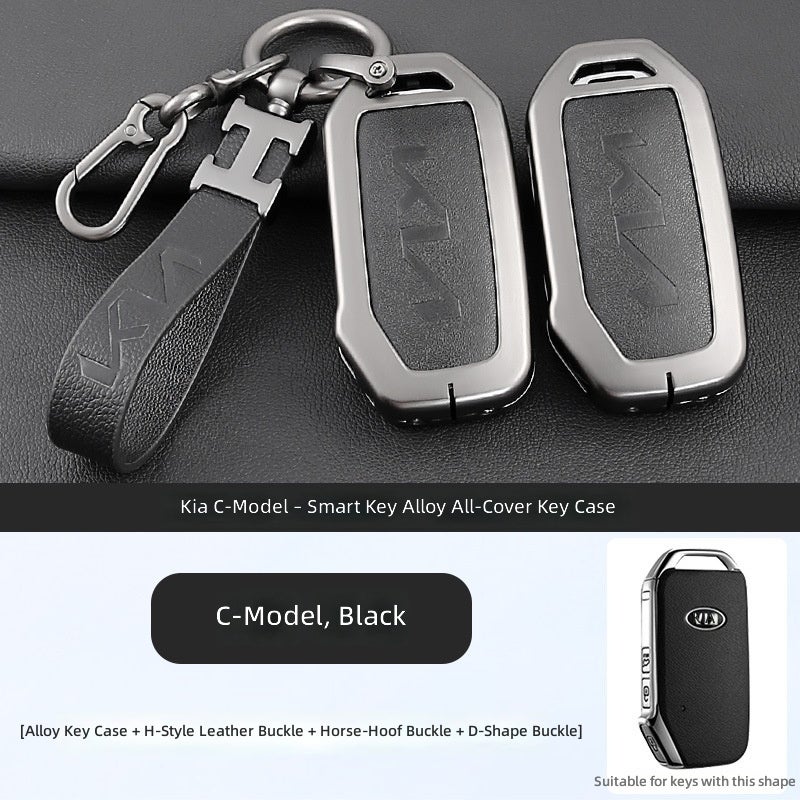 Kia Key Case Compatible with K5, K2, K3, K4, KX5, KXCROSS, Rio, Soul – Zinc Alloy Retro Style (Dark Green) - Image 1