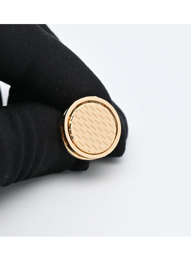 Jonwo Golden Hollow Out Design Cufflinks For Men Lady In Gift Case Classic Round Men'S Cufflinks Jewelry Set For Wedding Anniversary Business Party Events Tuxedo Dress - Image 3