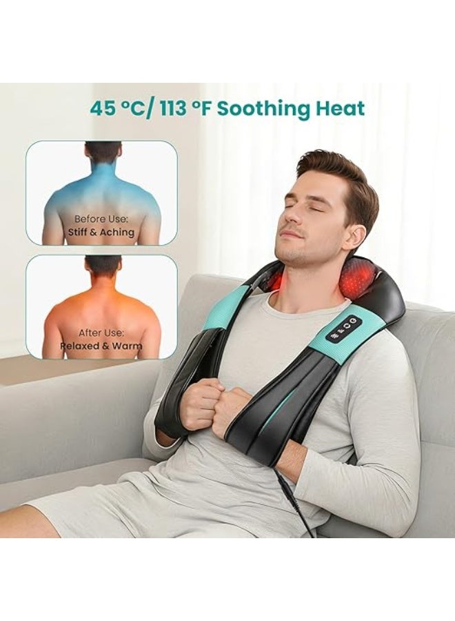 Shiatsu Neck & Back Massager with Heat – 3D Deep Kneading Massage Pillow for Full Body Pain Relief – Portable for Home, Office & Car Use - Image 2