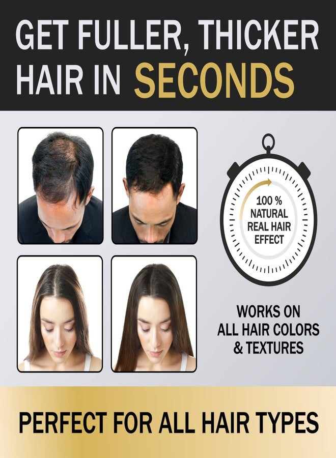 ELEVATE Hair Fibers for Thinning Hair Large Size 40g Bottle - 100% Natural Undetectable Keratin Fibers to Instantly Fill in Thinning Balding Loss Area Fuller in 30 Seconds Men & Women (Black) - Image 2