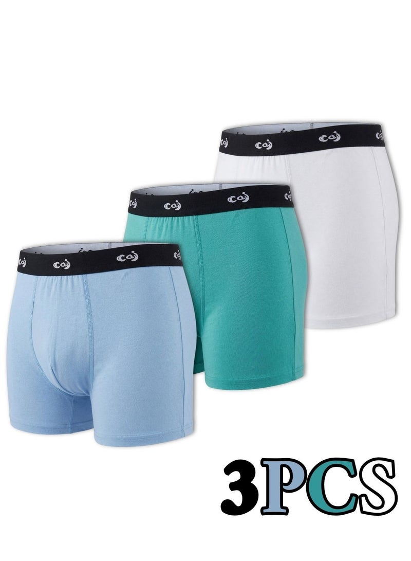بوكسر رجالي قطن 100% Ultra Comfort – عبوة 3 قطع – قصة مريحة Perfect Fit – قماش ناعم مع خصر مطاطي مريح