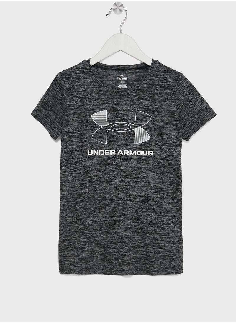 UNDER ARMOUR - Girls' Tech Twist Short Sleeve T-shirt - Image 1