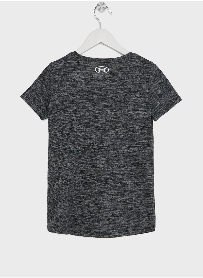 UNDER ARMOUR - Girls' Tech Twist Short Sleeve T-shirt - Image 1