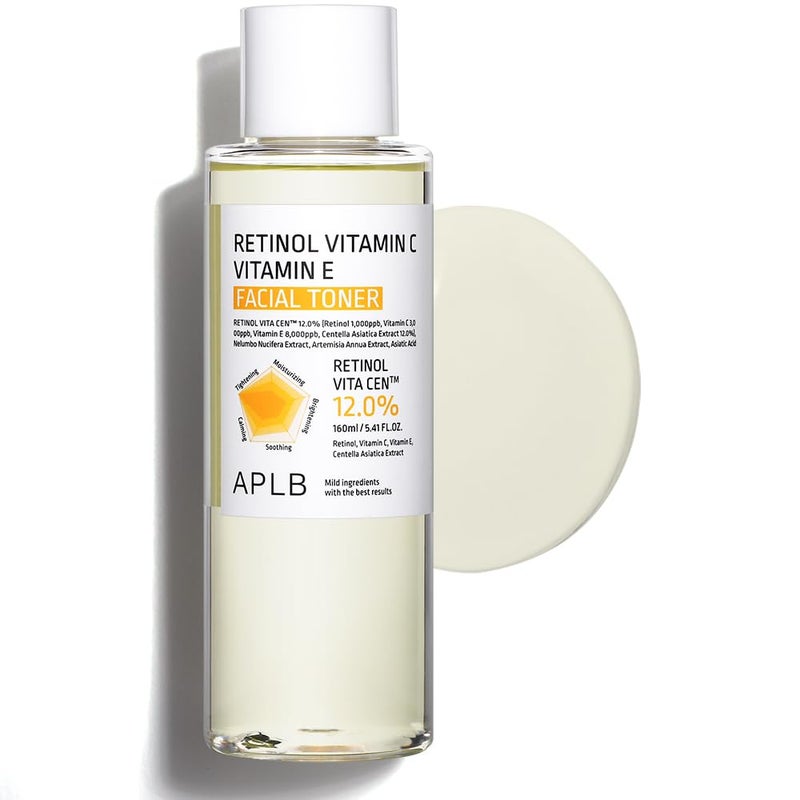APLB Retinol Vitamin C Vitamin E Facial Toner Retinol VITA CEN 120 541 FLOZKorean Skincare Replenishing Moisture Revitalize for Gentle and Improve Skin Texture Through Retinol - Image 2