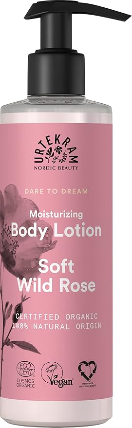 Urtekram Body Lotion Moisturizing Wild Rose 245 ml Vegan Organic Natural Origin - Image 1