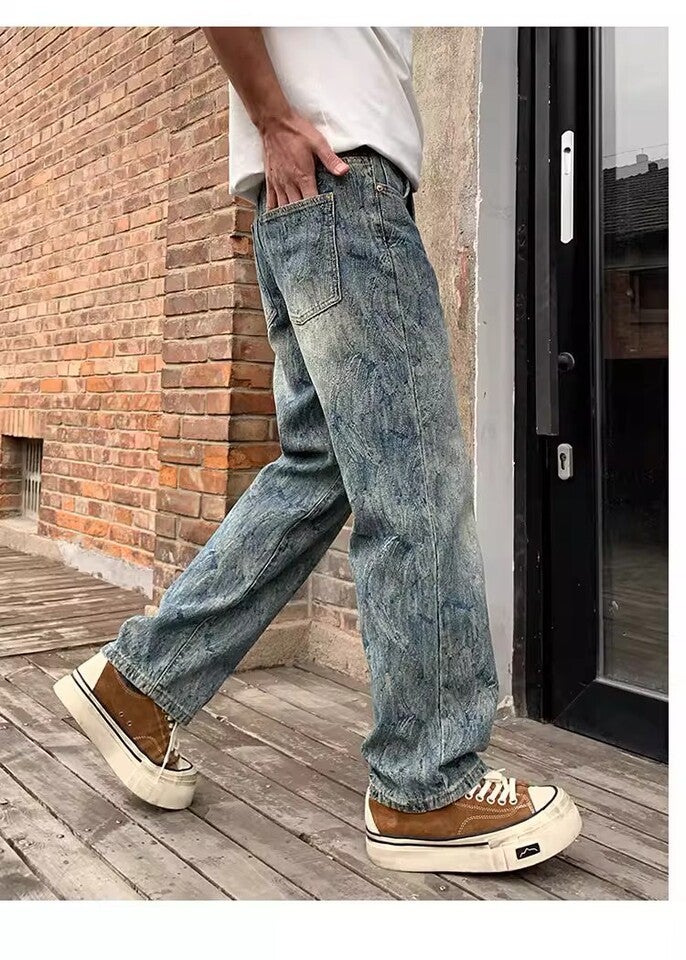 Unisex Classic Denim Jeans Loose Fit Daily Outdoor Wear - Image 3