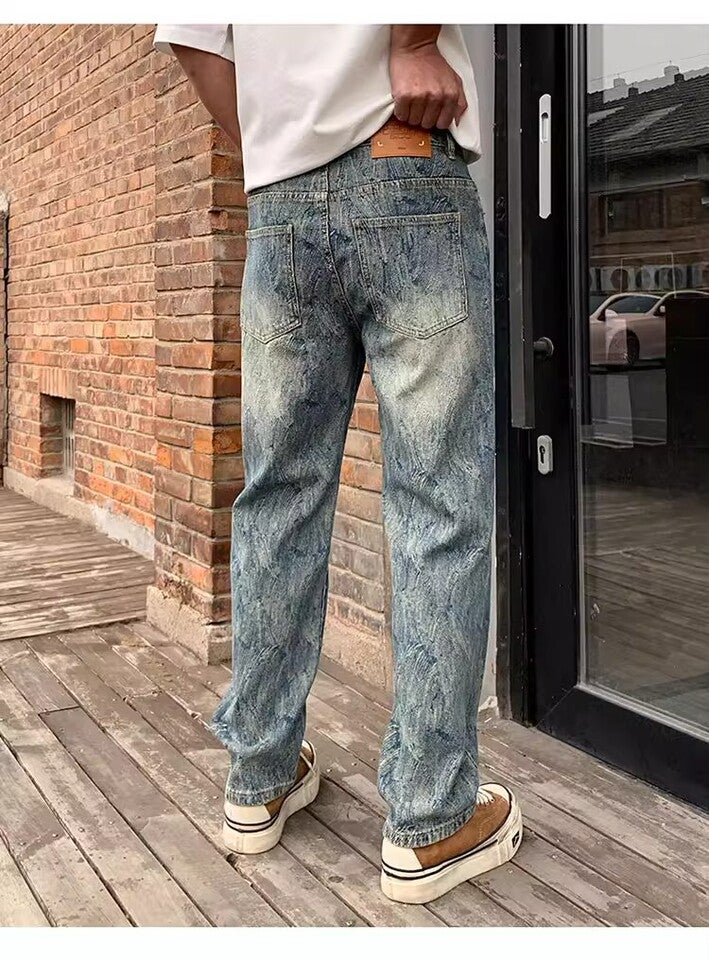 Unisex Classic Denim Jeans Loose Fit Daily Outdoor Wear - Image 4