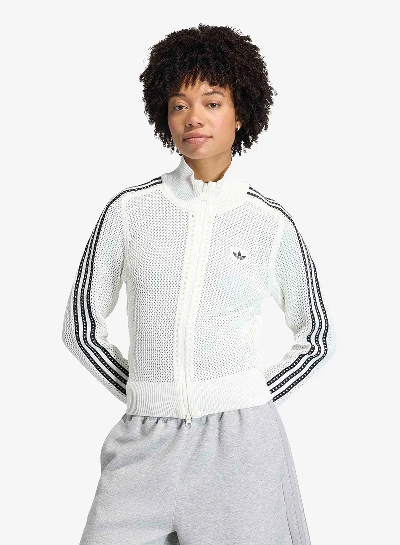 adidas Originals KNITTED CROCHET FIREBIRD TRACK TOP